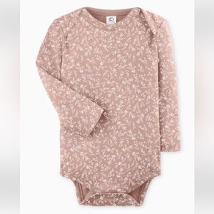 Blush floral body suit, long sleeve